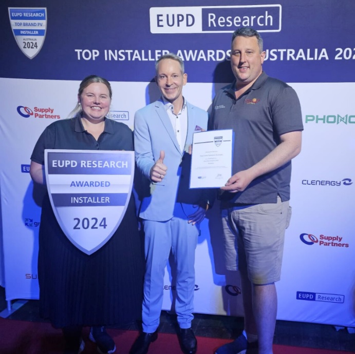 Total Solar Solutions Receives Prestigious EUPD Research – Awarded Installer Australia Certification for 2024